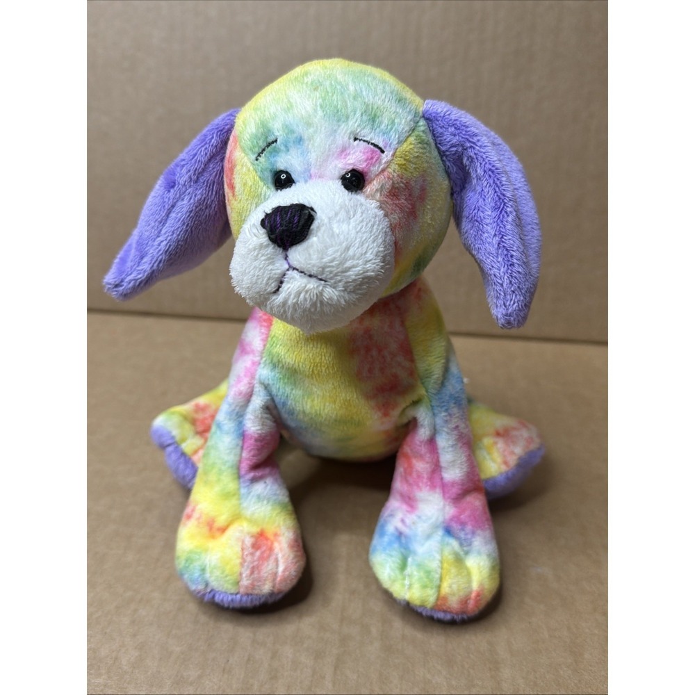 Ganz Webkinz Plush HM385 Tie Dyed Puppy No Code